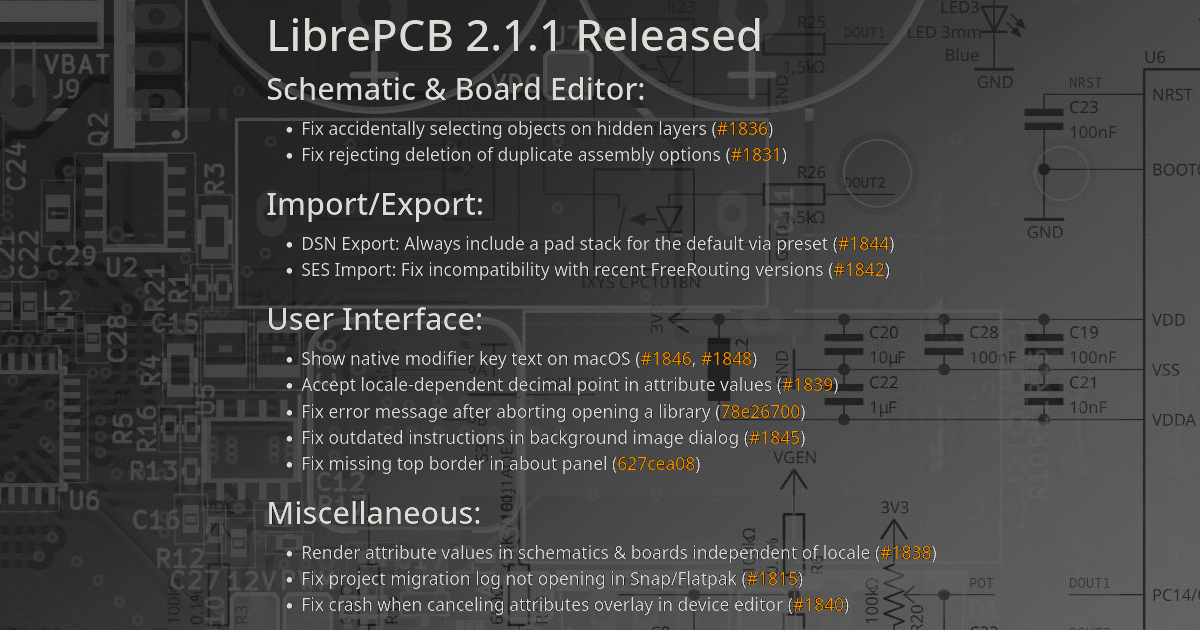 LibrePCB 2.1.1 Released | LibrePCB Blog