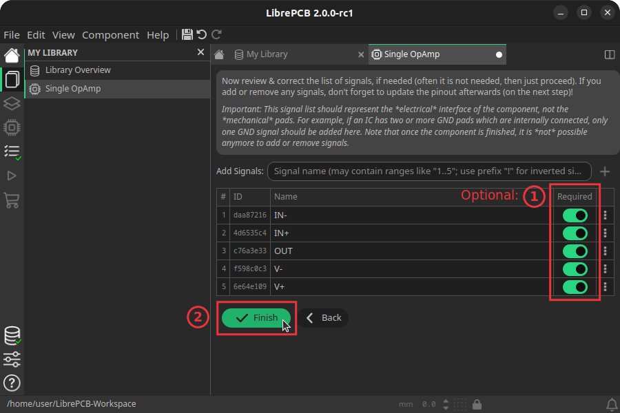 Review Component Signals