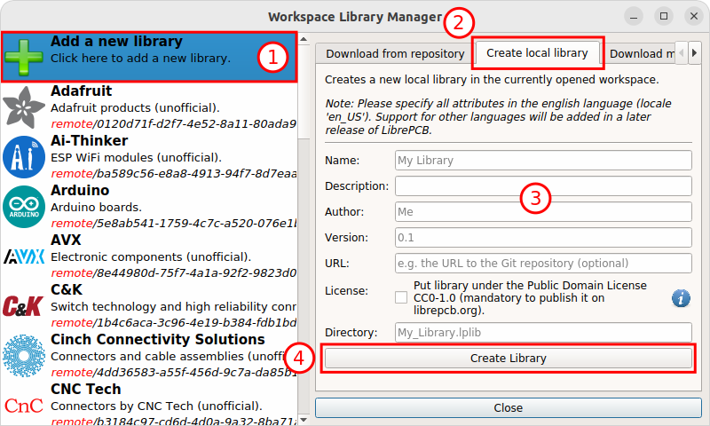 Create Library