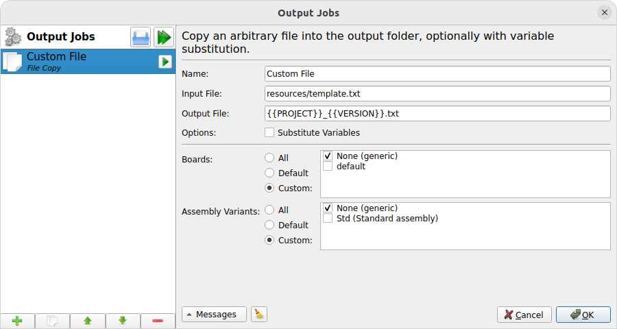 File copy output job