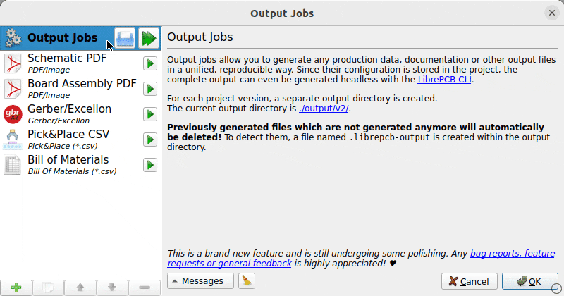 Output jobs